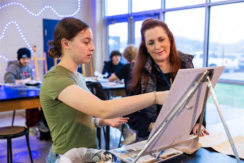 Students create art